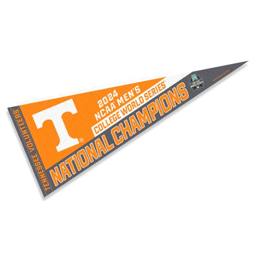 WinCraft Tennessee Volunteers Pennant CWS 2024 College Baseball Series National Champions Banner