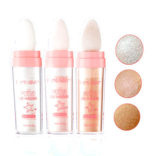 XINGXYUEL 3PCS Polvo De Hadas Highlighter Glitter Stick Body Glitter Shimmer Face Brightening Highlighter Contour Powder Makeup Stick Face Fairy Glitter Highlighter Makeup-White,Pink,Golden brown