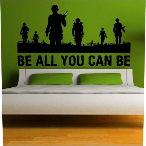 FARAMON Wall Sticker Army Quote “be All You can be”Vinyl Wall Decal Art Mural Home Decor Wallpaper Decoration