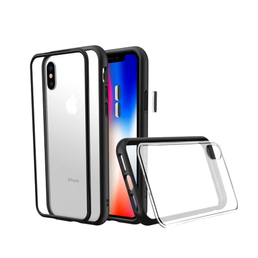 RhinoShield Modular Case Compatible with [iPhone X] | Mod NX - Customizable Shock Absorbent Heavy Duty Protective Cover 3.5M / 11ft Drop Protection - Black