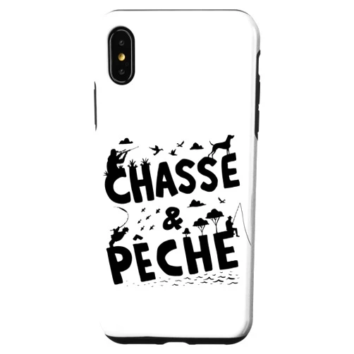 Great French TV Fishing Hunting Art Quote Design iPhone XS Max Chasse & Pêche French Fishing Hunting Quote Design Case