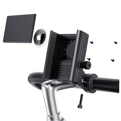 JUCONU Airtag Bike Phone Holder, Hidden Bike GPS Tracker Case for Apple Airtag, Airtag Bike Mount, Anti-Theft Airtag Holder for Bike, Electric Bicycle, Scooter