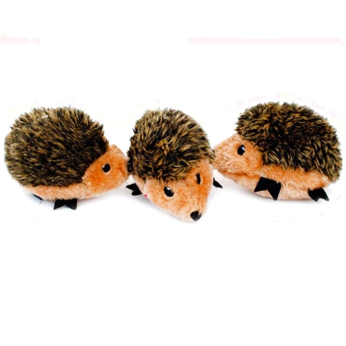 ZippyPaws - Burrows Replacement Miniz Hedgehogs 3-Pack - Plush Refills for Interactive Dog Toys for Boredom - Hide and Seek Dog Toys and Puppy Toys, Colorful Squeaky Dog Toys for Small and Medium Dogs