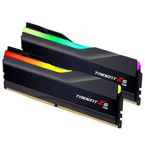 G.SKILL Trident Z5 RGB Series (Intel XMP 3.0) DDR5 RAM 32GB (2x16GB) 6400MT/s CL32-39-39-102 1.40V Desktop Computer Memory UDIMM - Matte Black (F5-6400J3239G16GA2-TZ5RK)