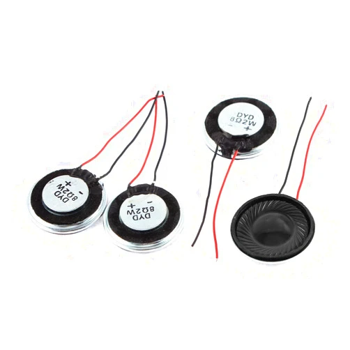 Sourcing map uxcell a15080600ux0275 Metal Shell Round Internal Magnet Speaker 2W 8 Ohm (Pack of 4)