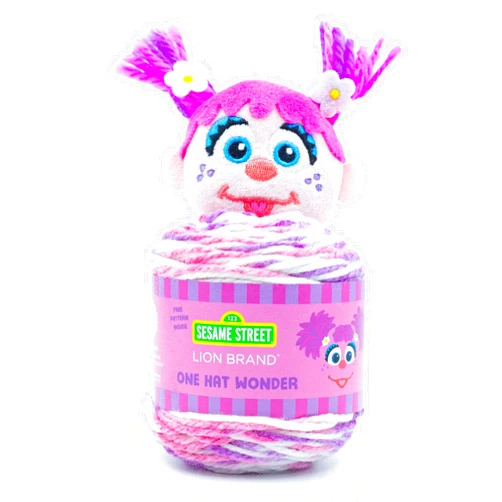 Lion Brand Yarn Sesame Street - One Hat Wonder Yarn, Abby Cadabby, 1 Cake