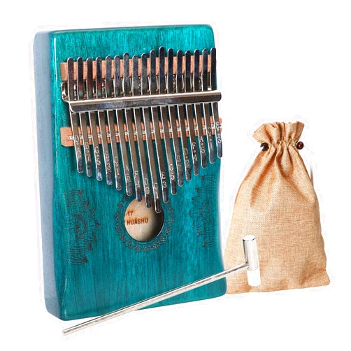 Ubblove Kalimba Thumb Piano 17 Keys, Portable Mbira Finger Piano Gifts for Adults Music Instrument Thumb Pianos - 17 Keys Green
