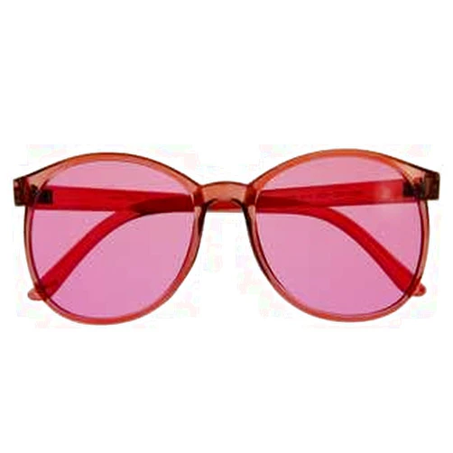 BioWaves Colored Lens Color Therapy Glasses Round Baker Miller Pink