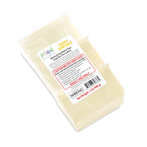Primal Elements Honey Soap Base - Moisturizing Melt and Pour Glycerin Soap Base for Crafting and Soap Making, Easy to Cut, Unscented - 2 Pound