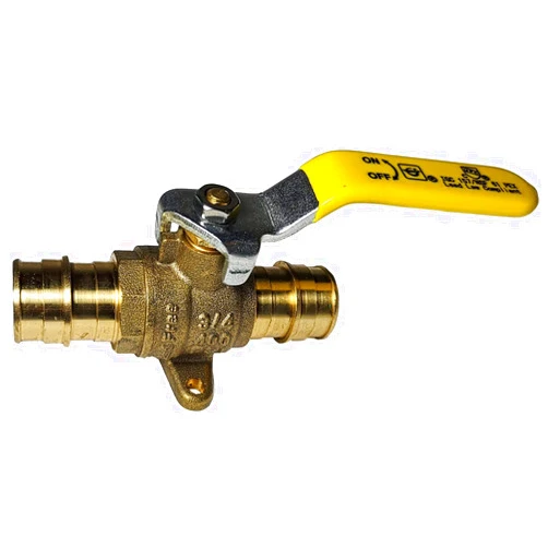 Generic 5 Pieces XFITTING 3/4'' Pex A Ball Valve with Drop Ear, F1960 Expansion Ball Valve, Brass, Full Port, 0.75 Inch