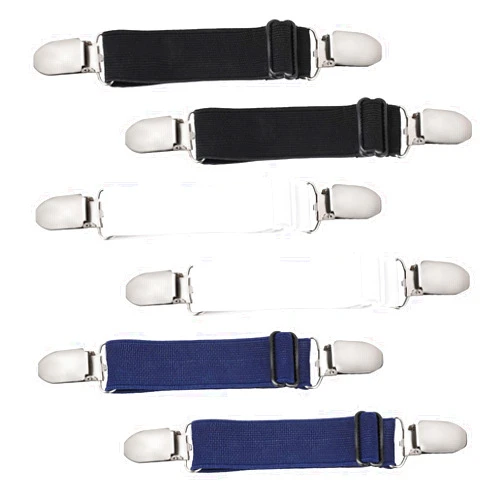 Mozeat Lens 6 Pcs Adjustable Hip Elastic Belt, Elastic Band for Sewing Pant Waist Tightener Pant Elastic Belt Clip Women Men Back Cinch for Jeans Pants Dresses