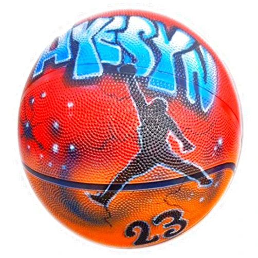 Handmade Airbrushed Personalized Regulation Custom Basketball DISPLAY ONLY Trophy with Your Name, Number any Colors. Artwork...Display Stand Included! DO NOT BOUNCE