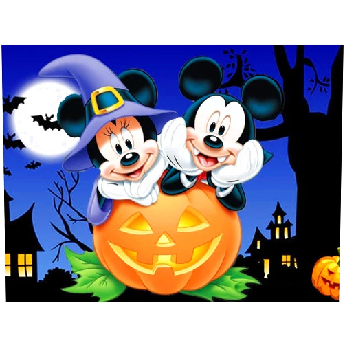 PALODIO 5D DIY Diamond Art Kits for Adults Halloween, Diamond Painting Mouse Cartoon,Paint by Numbers Full Round Drill Cross Stitch Crystal Rhinestone Home Wall Decoration 12x16 inch-15