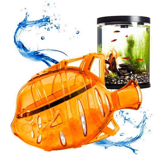 Clarence the Clarifier Fish Aquarium Water Clarifier | Clear Cloudy Fish Tank Water Treatment, Safe for Freshwater & Saltwater Fish and Plants - Orange, 1 Pack