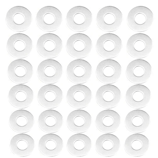 LIMAOLLY 100 Pieces Metal Stamping Blanks Washer Aluminum Round Silver Washers with Hole for DIY Craft Jewelry Making Personalized Gifts (10 x22 x1.5mm)
