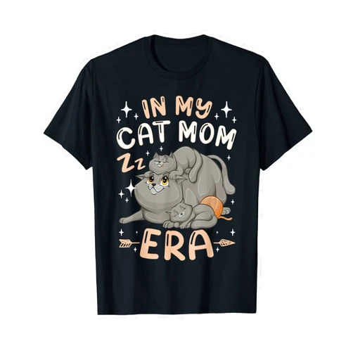Cat Parents Gift Ideas by Conreo In My Cat Mom Era Funny British Shorthair Family Mothers Day T-Shirt