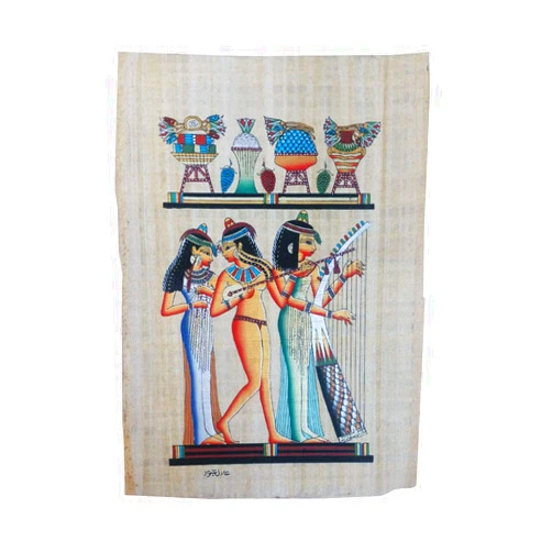 Horus Artesanía de Egipto Original Papyrus Handmade and Hand Painted in Egypt approx 33x43 cm REF. 59V-D