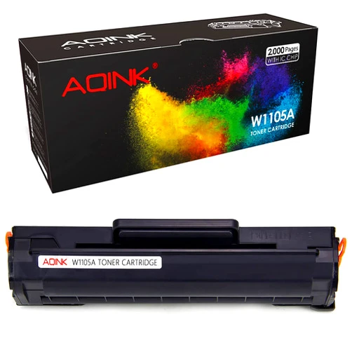 AQINK Compatible W1105A Toner Cartridges Replacement for HP W1105A W1105 Toner Cartridge for HP Laser MFP 135A 135W 137Fnw 107A 107W Printer- Black/1PK