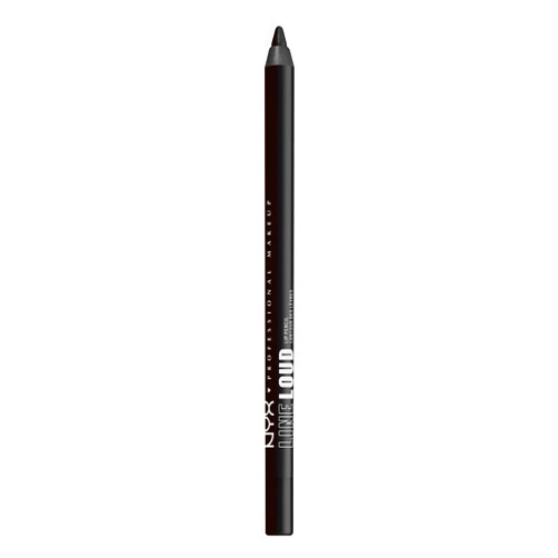 NYX PROFESSIONAL MAKEUP Line Loud Lip Liner, Longwear and Pigmented Lip Pencil with Jojoba Oil & Vitamin E - Evil Genius (Black)
