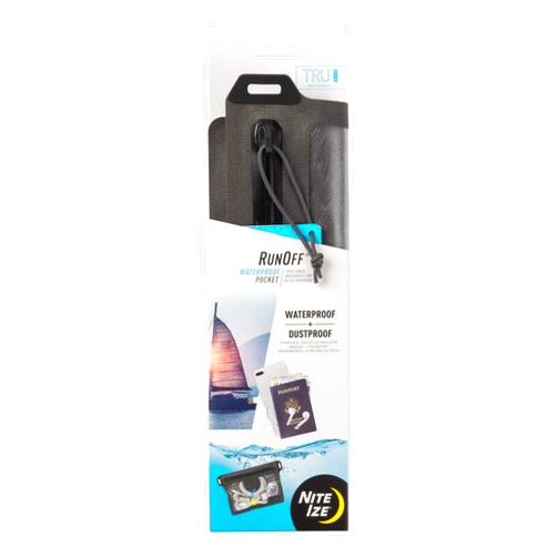Nite Ize Runoff Waterproof Pocket - Waterproof Pouch for Passports, Phones, & Travel Essentials - Dry Bag with Tough Protection for Beach Trips, Outdoor Activities, & Travel Adventures