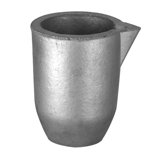 QNK #6 6kg Clay Graphite Crucible w/Pour Spout for Metal Melting Casting Refining Gold Silver Copper Brass Aluminum