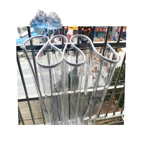 LIANGJUN-pengbu LIANGJUN Transparent Tarpaulin Waterproof Heavy Duty, PVC Plastic Rainproof Tarps, Dustproof Weatherproof Plant Tarp Cover with Grommet for Outdoor Patio, Custom Size