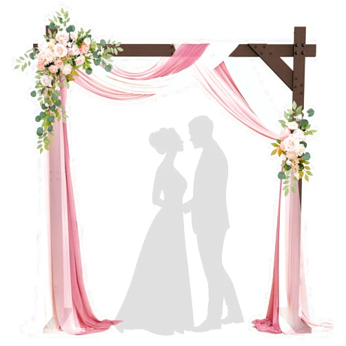Chamvis 7.48FT Wooden Wedding Arch, Wooden Arch Backdrop Stand Square Arch Wedding Arbor Wedding Arches for Ceremony Wood Arch Frame for Outdoor Lawn Forest Wedding Decorations