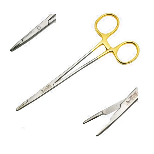 ARTMAN INSTRUMENTS Olsen Hegar Needle Holder, Needle Driver with Scissors Cutting Edges, Scissor Clamp Forceps with Tungsten Carbide ARTMAN Brand (5 Inch)