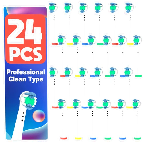 CXYARY 24 Pcs Replacement Toothbrush Heads Compatible with Oral-B Braun, Professional Clean Type Electric Toothbrush Heads, Refill for Oral B 7000/Pro 1000/9600/ 500/3000/3757/7500/8000