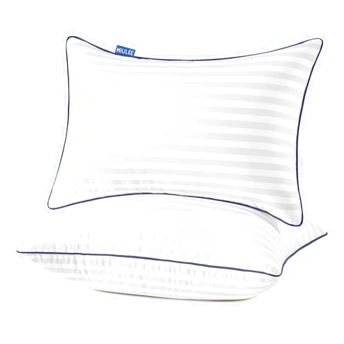 MIULEE Hotel Collection Bed Pillows Queen Size Set of 2, Throw Pillows 20x30 Decorative Pillows for Couch Sofa Bed, Firm and Fluffy Down Alternative Filled with Cotton Cover