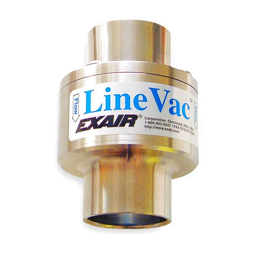EXAIR Line Vac for Air Compressors, Pneumatic Industrial Vacuum, Material Conveyor System, Aluminum, 2