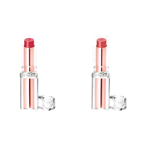 L’Oréal Paris L'Oreal Paris Glow Paradise Hydrating Balm-in-Lipstick Bundle with Pomegranate Extract, Blush Fantasy 0.1 Oz and Nude Heaven 0.1 Oz