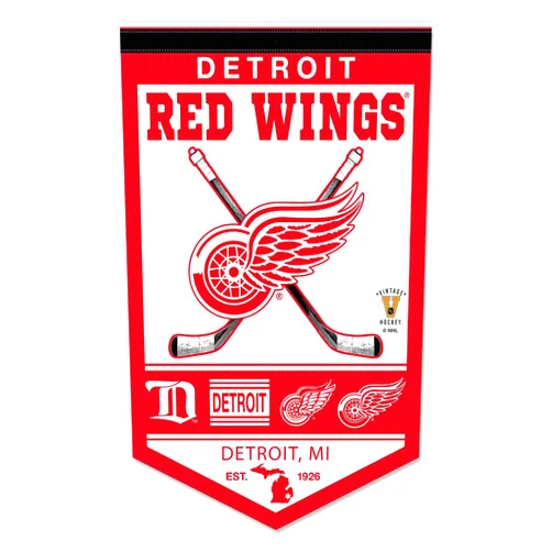 WinCraft Detroit Red Wings Heritage History Banner Pennant