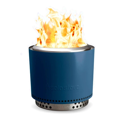 Solo Stove Bonfire 2.0 with Stand, Smokeless Fire Pit | Wood Burning Fireplace w Removable Ash Pan, Portable Outdoor Firepit For Camping, Stainless Steel, H:16.75in x Dia:19.5in, 25.1lbs, Color: Water