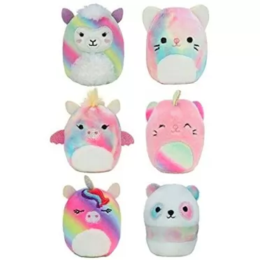 Squishville by Squishmallows SQM0066 Mystery Rainbow Dream Squad, Six 2, Irresistibly Soft Colourful Plush, Mini Squishmallows