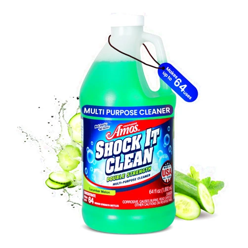 Professor Amos' Shock It Clean 64oz. All Purpose Concentrate Cleaner, Make 128 Bottles Cucumber Melon