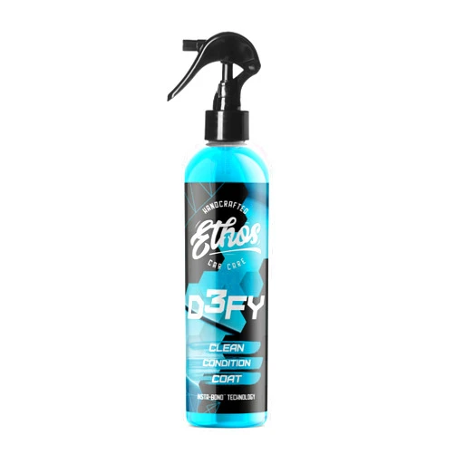 Ethos Handcrafted Car Care Ethos Defy - 3 in 1 Ceramic Coating - Waterless Car Wash & Wax - Car Wax Polish Spray - Hydrophobic Top Coat - Polish & Polymer Paint Sealant Protection - with Insta-Bond Technology