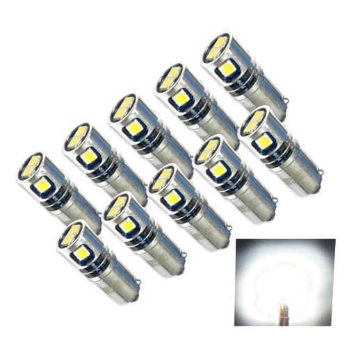 Aero-Lites.comHigh Output 12/28VDC BA9S T3-1/4 Miniature Bayonet Base LED Replacement Bulb | Replaces Bulbs 12V: 1414 1416 1813 1816 1895 | 28V: 313 1495 1819 1820 1864 757 (10-Pack; Bright White)