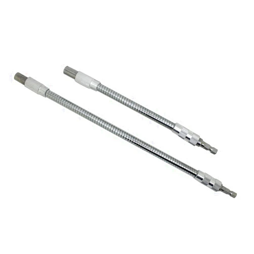 AUTOTOOLHOME 2pc Flexible Extension Drill Bit Holder Flex Shaft Impact Driver for Hand Ratchet Screwdriver Bits Quick Change Magnetic 1/4 Hex Shank