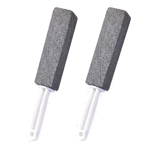 E-LIYAN 2 Pack Pumice Cleaning Stone with Handle, Toilet Bowl Cleaner Stains and Hard Water Ring Remover Rust Grill Griddle Cleaner for Kitchen/Bath/Pool/Household Cleaning