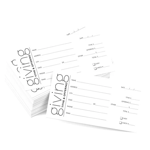 Generic 500 Tithes and Offering Envelopes for Church | Tithe Envelopes for Church | USA Company | “Giving” Theme
