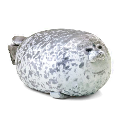 EHOTONG Cute Blob Seal Pillow, Chubby Seal Plush Hug Pillow Soft Stuffed Animal Toy (Gray,11.5