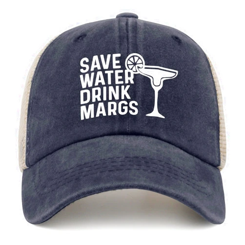 Galagro Save Water Drink Margs Hat Trucker Hat Women Funny Mesh Cap for Summer