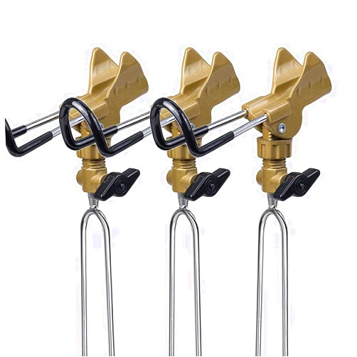 GOLDEAL Rod Holders for Bank Fishing,Bank Fishing Rod Rack Stand,Fish Pole Holder for Beach,360 Degree Adjustable.