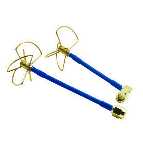 Anbee 2pcs FPV 5.8Ghz Circular Polarized Clover Leaf Antenna High Gain 5.8g Aerial Set RP-SMA Male Plug