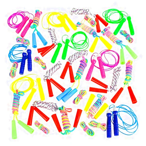The Dreidel Company Jump Rope Assortment for Kids, Indoor & Outdoor Skipping Activity, Party Favors, 7 Feet