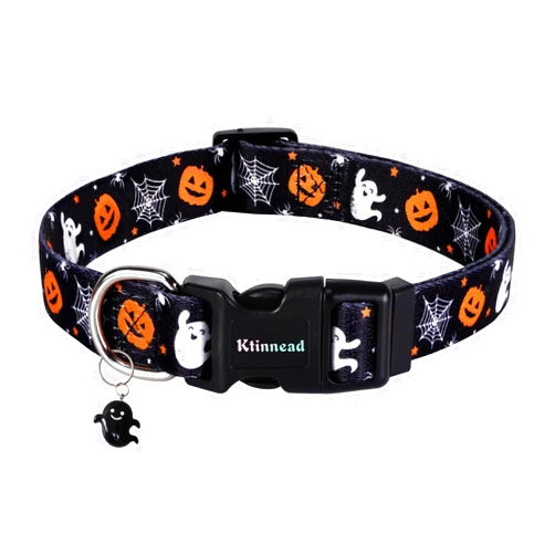 Ktinnead Halloween Dog Collars, November 1st All Saints Dog Collar, Holiday Pet Collar Pet Gift Dog Collar with Cute Pendant for Small,Medium,Large dogs,Male,Female