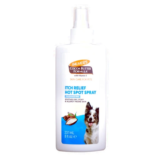 Palmer's for Pets Itch & Hot Spot Relief Spray with Cocoa Butter 8oz; Dog Skin Conditioner Spray with Vitamin E and Cocoa Butter, Skin Allergy Spray for Dogs