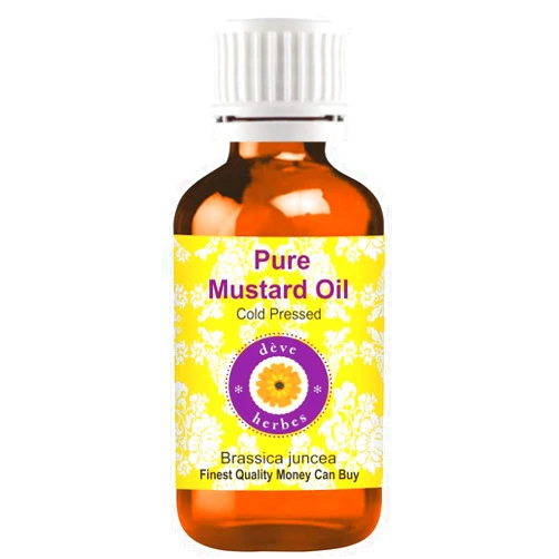 Dève herbes Deve Herbes Pure Mustard Oil (Brassica juncea) Natural Therapeutic Grade Cold Pressed 100ml