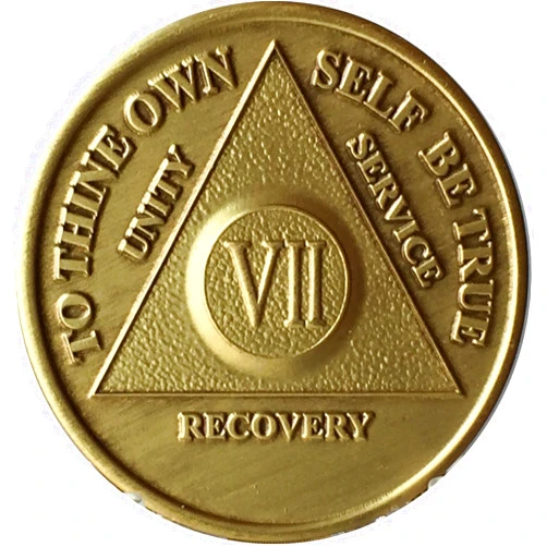RecoveryChip 7 YEAR Bronze MEDT - AA Recovery Medallion / Coin - Anniversary or Birthday by MEDT